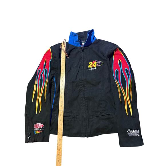 Vintage Jeff Gordon #24 Dupont Chase Authentics Flame Sleeve NASCAR Jacket XL - Picture 1 of 8